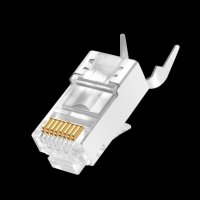  RJ45 конектори Модулен щепсел - Cat 7 8P8C Мрежа RJ 45 кабел за пресоване на Ethernet конектор , снимка 6 - Суичове - 34620687