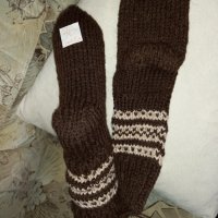 Ръчно плетени вълнени чорапи размер 36, снимка 2 - Други - 38593371