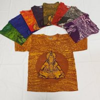 Индийски ръчно рисувани тениски- памук, снимка 7 - Тениски - 36599695