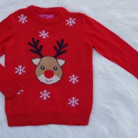 Коледен пуловер 5-6 години, снимка 6 - Детски пуловери и жилетки - 35347946