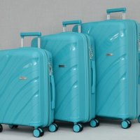 Комплект 3 куфара - различни цветове полипропилен, снимка 2 - Куфари - 44132737
