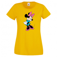Дамска тениска Minnie Mouse 7 Подарък,Изненада,Рожден ден,, снимка 10 - Тениски - 36530791