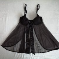 Victoria's Secret дамска къса прозрачна нощница в черен цвят р-р XS, снимка 2 - Нощници - 43037908