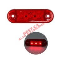 3 LED мини червени габаритни светлини габаритни светлини 12V 24V подходящи за ремаркета. камиони, ка, снимка 1 - Аксесоари и консумативи - 43866126