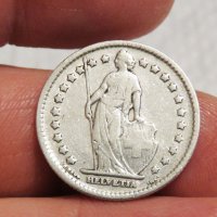 Рядък  сребърен франк, швейцарски франк 1914г. - за колекционери и ценители ., снимка 3 - Нумизматика и бонистика - 35483467