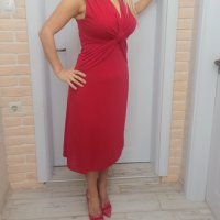 Секси малиново червена рокля , снимка 4 - Рокли - 43406740