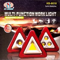 Работна мощна LED лампа COB HS-8017, авариен триъгълник, соларен панел, Power Bank, снимка 3 - Други инструменти - 39438352