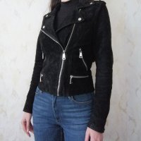 Vero Moda дамско яке от естествена кожа в черен цвят р-р S/М, снимка 3 - Якета - 44005539