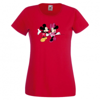 Дамска тениска Mickey & Minnie 6 Мини Маус,Микки Маус.Подарък,Изненада,, снимка 8 - Тениски - 36526252