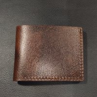 Минималистични кожени портфейли за мъже - бифолд, ръчна изработка., снимка 10 - Портфейли, портмонета - 43976771