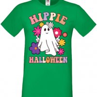 Мъжка тениска Hippie Halloween,Halloween,Хелоуин,Празник,Забавление,Изненада,Обичаи,, снимка 1 - Тениски - 38135440