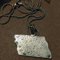 Сребърен синджир с висулка (244), снимка 3 - Колиета, медальони, синджири - 43992473