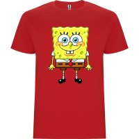 Нова детска тениска със Спондж боб (SpongeBob) в червен цвят, снимка 1 - Детски тениски и потници - 43950111