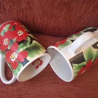 Комплект от две порцеланови чаши на цветя, снимка 2 - Чаши - 40822596