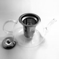 Стъклен огнеупорен чайник с цедка Елеком ЕК-ТР1200-1200мл, снимка 6 - Аксесоари за кухня - 39295574