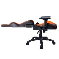 Геймърски стол COUGAR Armor S Ергономичен геймърски стол Черно - оранжев Дишащата PVC кожа, снимка 7 - Столове - 33391541