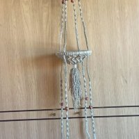 Ръчно плетена поставка за 2 саксии , снимка 5 - Декорация за дома - 38458450