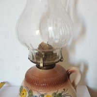 Много красива лампа с флорални мотиви, снимка 1 - Антикварни и старинни предмети - 32413875