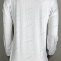 Ежедневна дамска блуза с кръгло деколте и неправилен подгъв, 4цвята - 023, снимка 3 - Блузи с дълъг ръкав и пуловери - 39473849