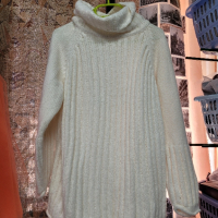 чисто бял пуловер,oversized ( XL) ,мек и лек, снимка 7 - Блузи с дълъг ръкав и пуловери - 44894148