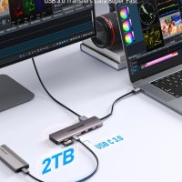 Lemorele USB C към двоен HDMI адаптер, 10-в-1, снимка 10 - Други - 44071018