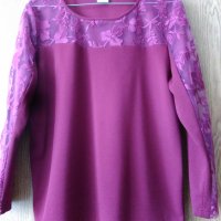 Дамска блуза в цвят бордо, снимка 2 - Блузи с дълъг ръкав и пуловери - 32630985