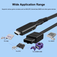 Адаптер за конвертиране на Nintendo64 към HDMI/Nintendo N64/SNES/NGC,HDMI кабел 1м, снимка 6 - Аксесоари - 44874148