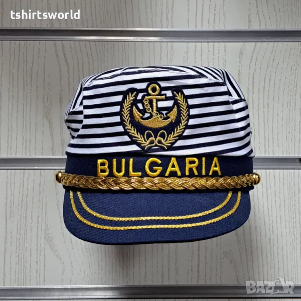 Нова капитанска шапка на райе BULGARIA с Котва, Унисекс, снимка 1