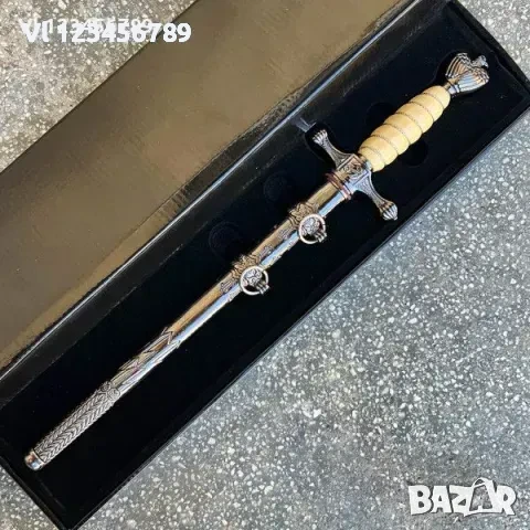 Офицерски кинжал-Трети райх,черен/БЯЛ 260х400, снимка 1