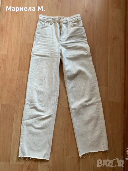 Zara широки дънки, висока талия, като нови, N32, снимка 1