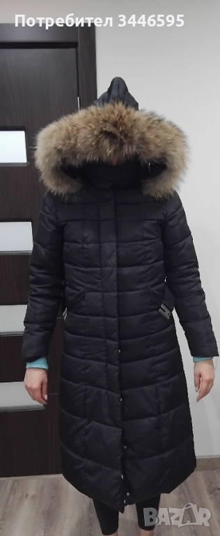 Зимно яке с естествен косъм , снимка 1