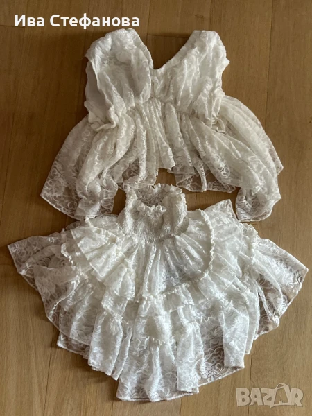 Нов разкошен кукленски бял сет комплект от две части , снимка 1