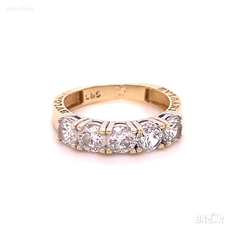 Златен дамски пръстен BULGARI 2,93гр. размер:49 14кр. проба:585 модел:36392-1, снимка 1