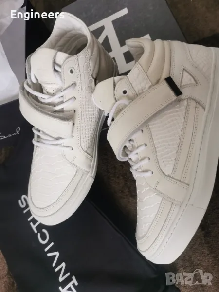 4INVICTUS Кожени Бели Обувки, снимка 1