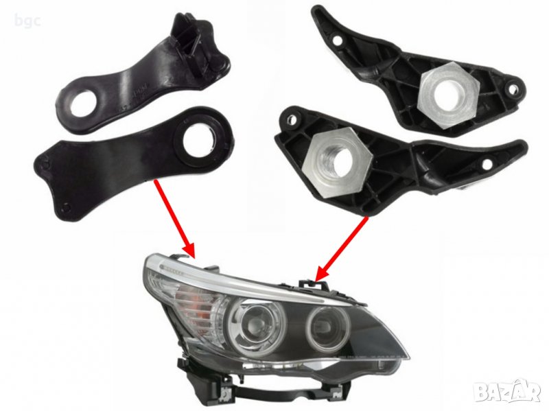 Водачи Щипки Фарове Регулатори за BMW 5 E60 E61 63126941478 63126942478 63126949633 63126949634, снимка 1