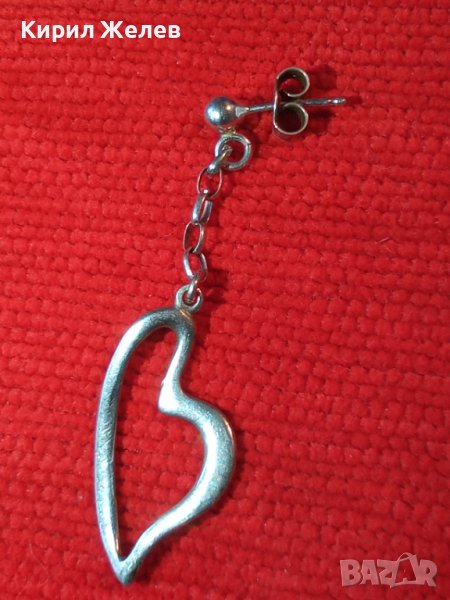 СРЕБЪРНО СЪРЧИЦЕ ФЕШЪН АРТ ОБЕЦА СРЕБРО 925 ИТАЛИАНСКА БУТИКОВА МНОГО КРАСИВА 21044, снимка 1