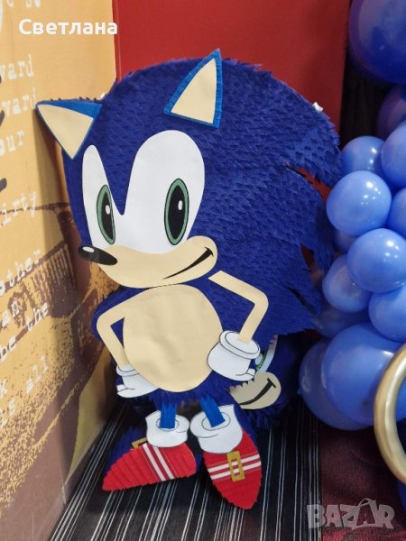 Пинята/тематичен декор 2в1 Соник, снимка 1