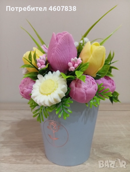 Цветя изкуствени от сапун 20-15 см, снимка 1