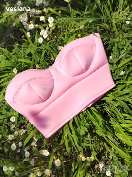 Неопреново бюстие в бебешко розово , снимка 1