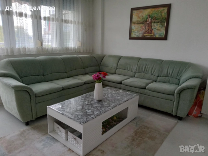 Разтегателен ъглов диван, снимка 1