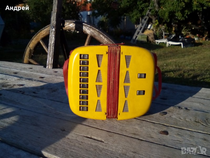 Стар детски акордеон,играчка, снимка 1
