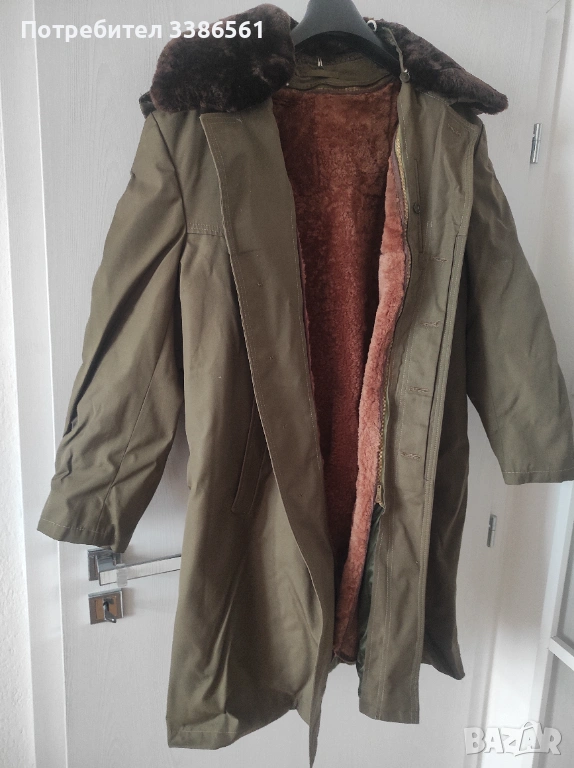 Шуба, военна с агнешка кожа, снимка 1