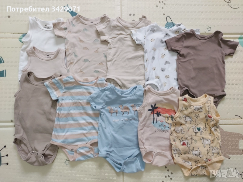 Лот бодита къс ръкав и потник размер 80, снимка 1