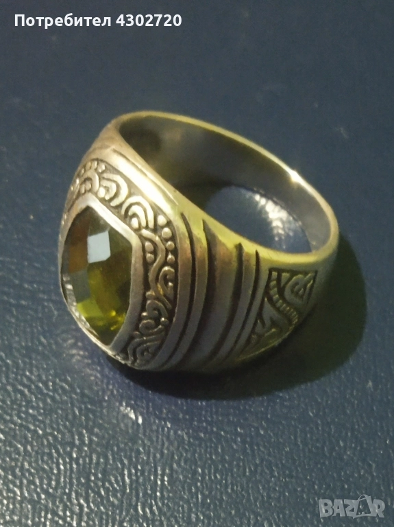 Сребърен 925 пръстен 19мм., снимка 1