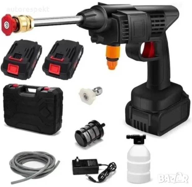 Акумулаторна Водоструйка за миене на автомобили дом и градина. 2 Батерии , снимка 1