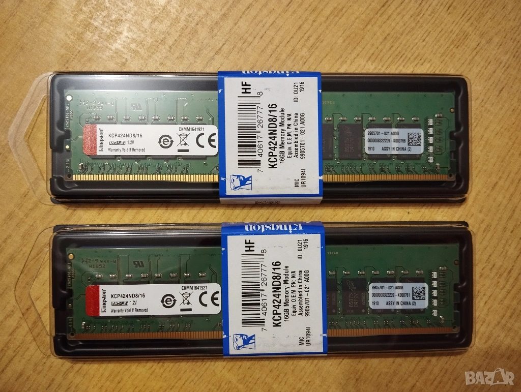 DDR4 32Gb (2 x 16Gb) 2400MHz Kingston НОВИ , снимка 1