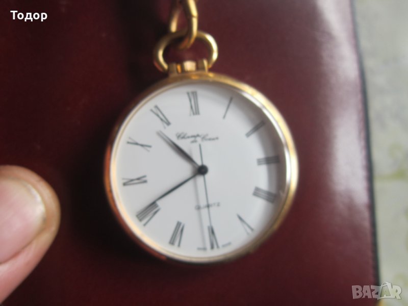 Уникален позлатен швейцарски джобен часовник , снимка 1