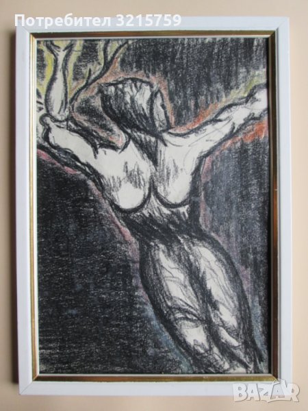 Стара картина-креда, 31х23см., снимка 1