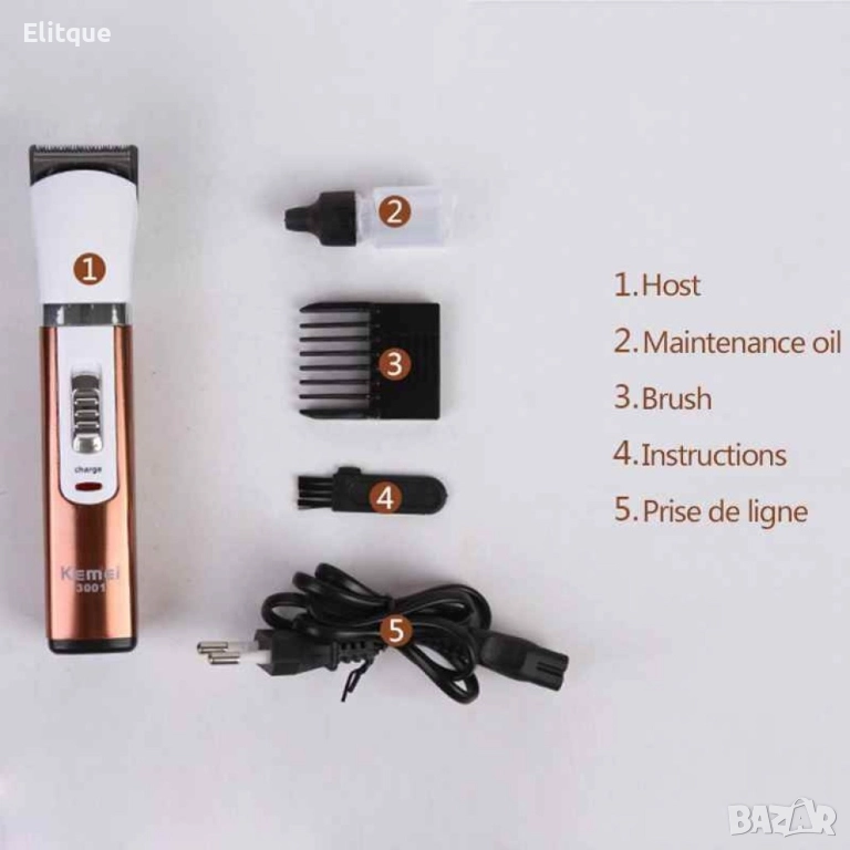 Машинка за подстригване Kemei KM-3001A - SHAV57, снимка 1