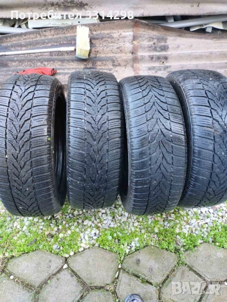 4бр.зимни гуми 205/55/16 с джанти 5/ 114,3, снимка 1